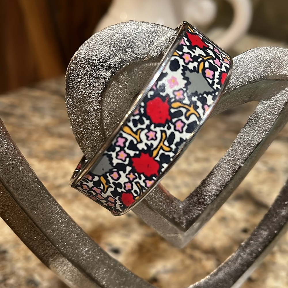 COACH Scout Floral-Print Stainless Steel Bangle Bracelet Watch 18mm - Picture 4 of 6